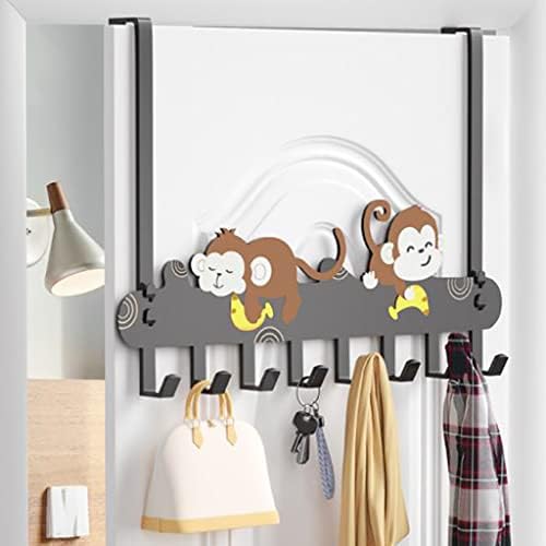 Over Door Hooks,Over Door Hanger, Door Hooks Without Drilling,Door Hanger for Hanging Clothes,Towels,Hats,for Bathroom,Bedroom,Cloakroom,Living Room,Kitchen Door. (Color : Monkey Style, Size : 45 ( Co