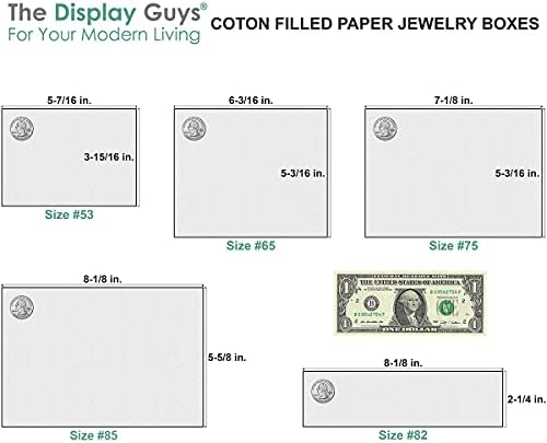 TheDisplayGuys 25 Cardboard Gift Jewelry Boxes w/Padding #75-7.1x5.2x1.3