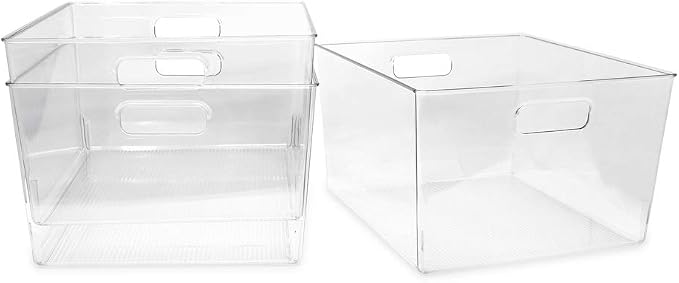 Isaac Jacobs 3-Pack XL Clear Storage Bins - Image 5