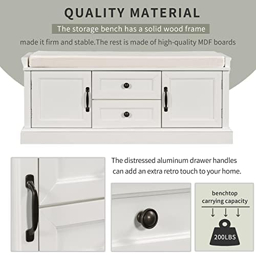 Storage Bench Entryway Bench Shoe Bench Storage Ottoman Cabinet