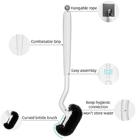 HAMITOR Toilet Bowl Brush Without Holder: Bathroom Deep Cleaning Toilet Cleaner - Image 5