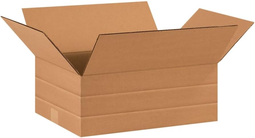 BOX USA Moving Boxes Large 16"L x 12"W x 6"H 25-Pack - Corruga...