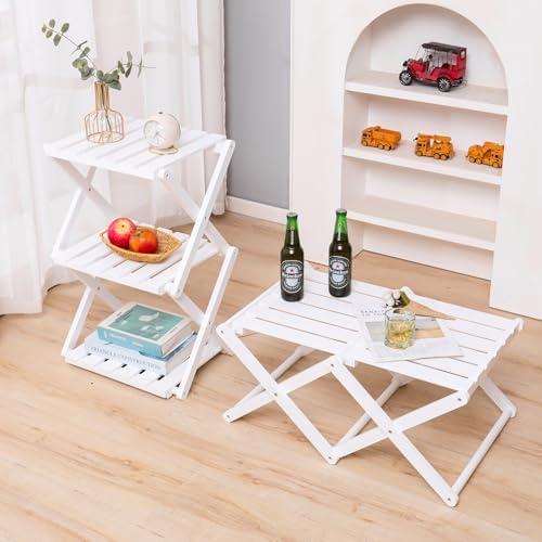 3 Tier Portable Folding Shoe Storage Rack Natural Bamboo Vertical Shoe Rack f...