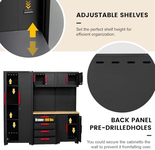 Garage Storage Cabinet System - 2 * 6-Pcs Workshop Set