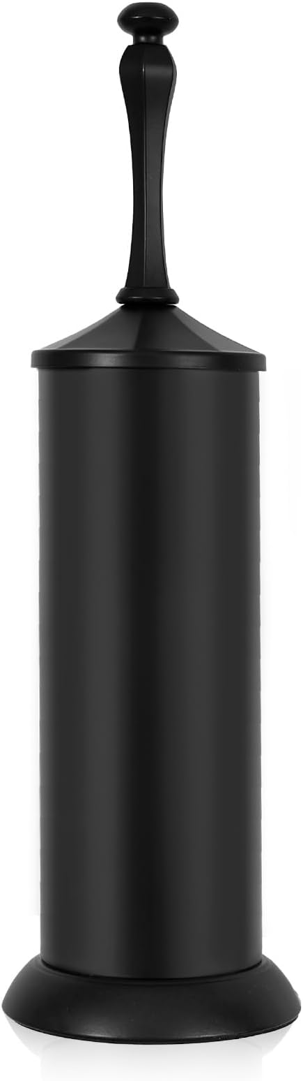 Black Toilet Brush and Holder，Extra Long Handled Toilet Brush by UNCONSIL