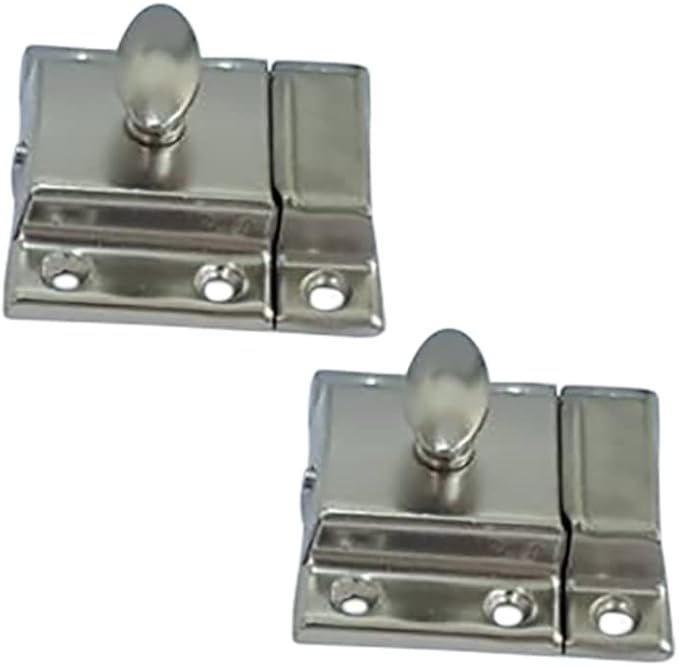QCAA Oval Turn Cabinet Latch, for Cupboard & Other Furniture, Chrome Plated by QCAAHardware