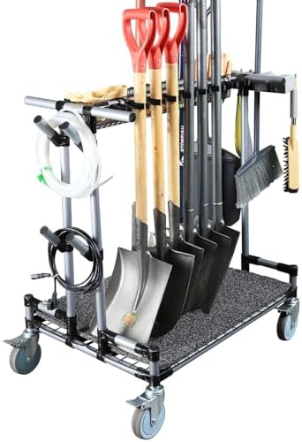 Heavy-Duty Garden Tool Organizer Cart Ideal for Gardening, Upgraded 5-Inch Wh...