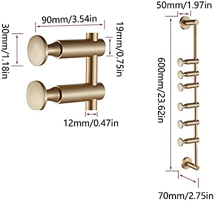 Vertical Coat Rack Wall Mounted, 6 Hooks Wall Mount Coat Hooks Coat Rack for ...