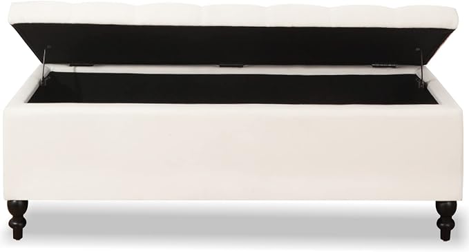 Living&Giving Storage Ottoman 50.2 Inches Upholstered Fabric Storage Ottoman - Image 6