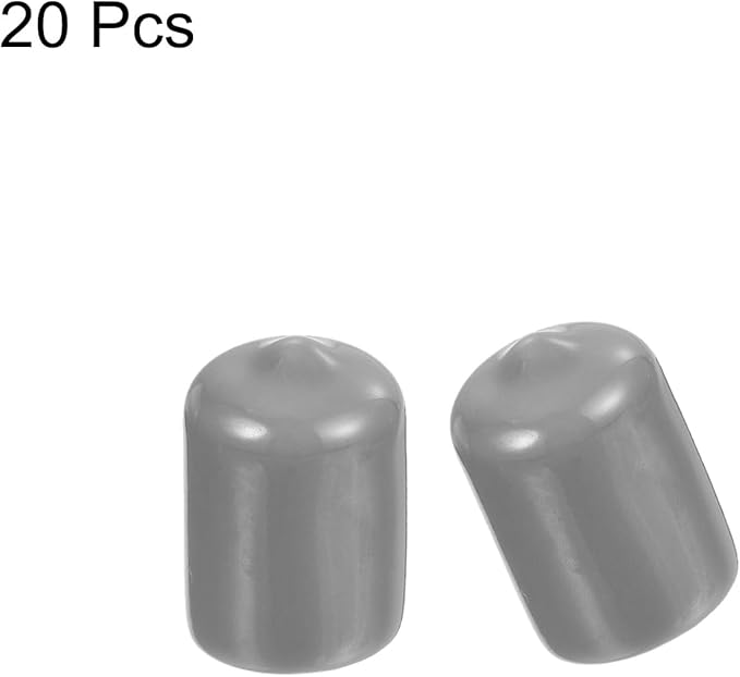 uxcell 20pcs Rubber End Caps Protective Caps 14mm ID Vinyl PVC Round Tube Bolt - Image 2