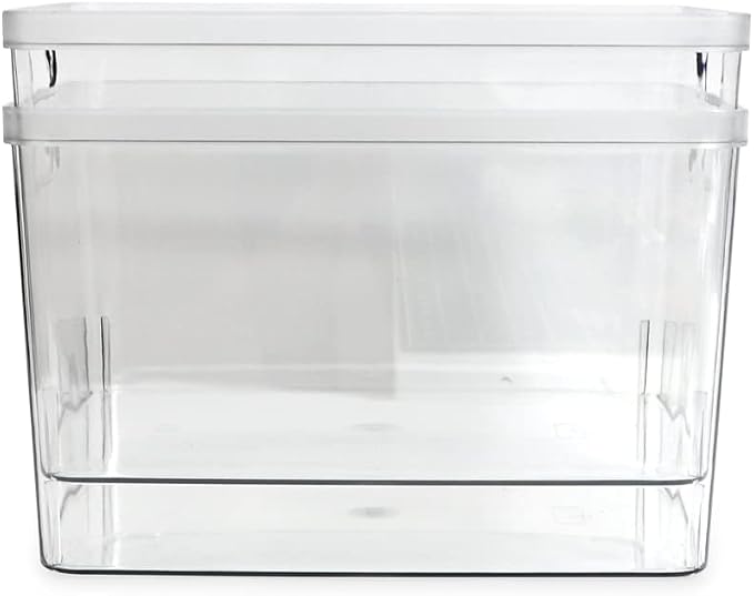 Isaac Jacobs 2-Pack Extra-Large Clear Storage Bins w/Cutout Handles, Plastic - Image 5