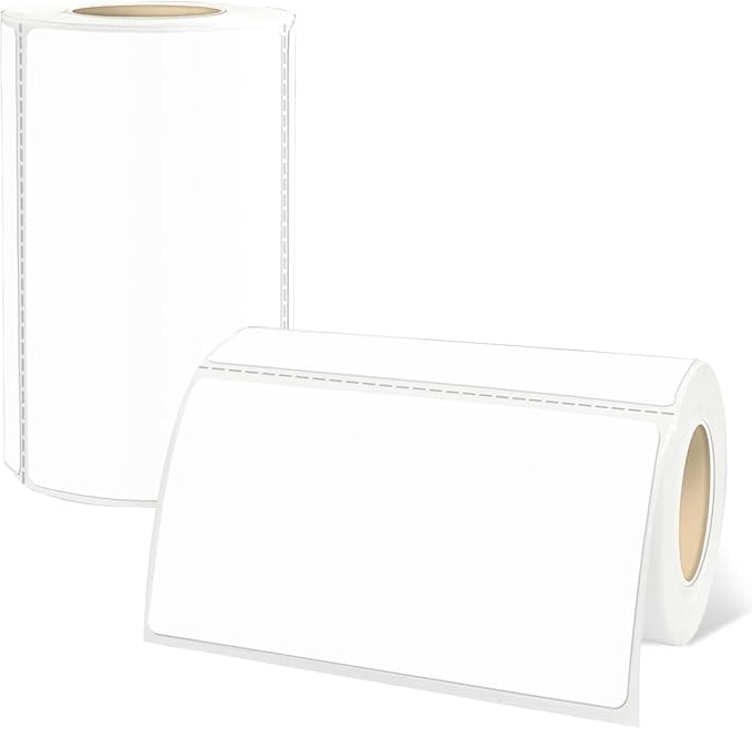 2×4 Inch White Removable Thermal Labels, Waterproof Thermal Label by Yeachlaing