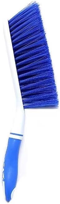 Hand Broom Cleaning Brush - Soft Bristle Dust Brush, for Cleaning Car Bed Sofa Draft Garden Furniture Clothes Wooden Handle (Deep Blue)