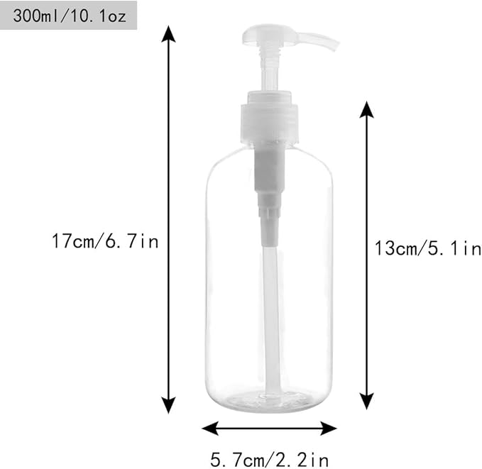 Yebeauty Pump Bottle Dispenser, 4 Pack 10oz/300ml Plastic Dish Lotion Soap - Image 2