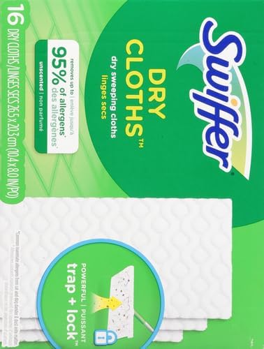Swiffer Disposable Cloth Dry Sweeping Refills, 16 Count