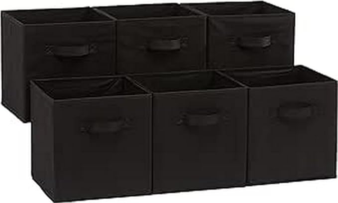 Amazon Basics Collapsible Fabric Storage Cubes Organizer by AmazonBasics