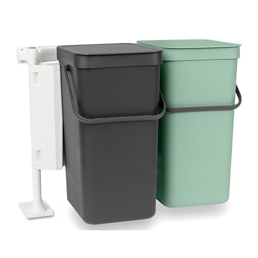 Brabantia Sort & Go Built-in Cupboard Recycling Cans Double Door Mounted Trash by BrabantiaUSA