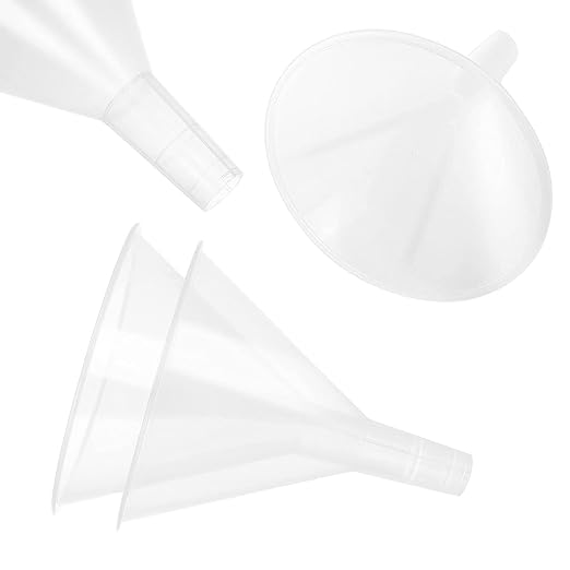 RHBLME 20 PCS Plastic Funnels Set, 4.7 Inch Wide Mouth Clear Plastic Funnels - Image 5