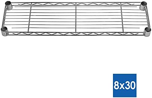 Shelving Inc. 8" d x 30" w x 96" h Chrome Wire Shelving with 6...