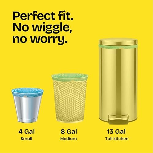 Glad Small Trash Bags, Great for Office, Bathrooms and Bedroom Bins, Beachside Breeze Scented Garbage Bags, Odor Resistant with Drawstring, Febreze Freshness, 4 Gallon Trash Bags, 80 Count