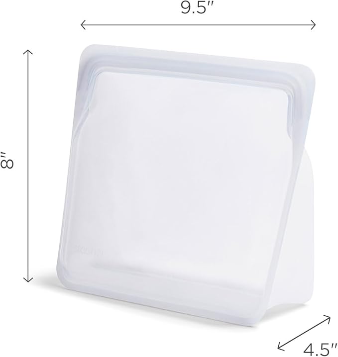 Stasher Premium Silicone Reusable Food Storage Stand-Up Bag Mega, Sous Vide - Image 6