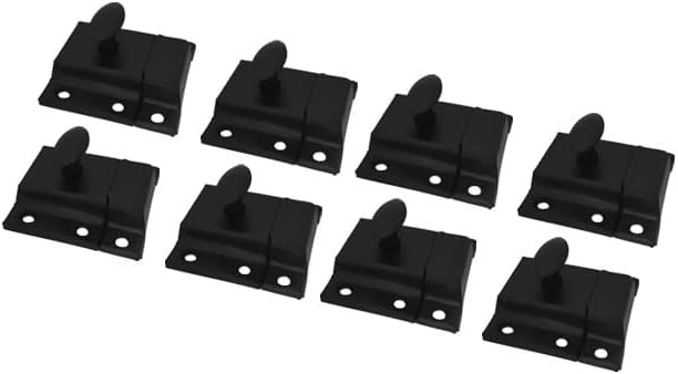 QCAA Oval Turn Cabinet Latch, for Cupboard & Other Furniture, Matte Black by QCAAHardware