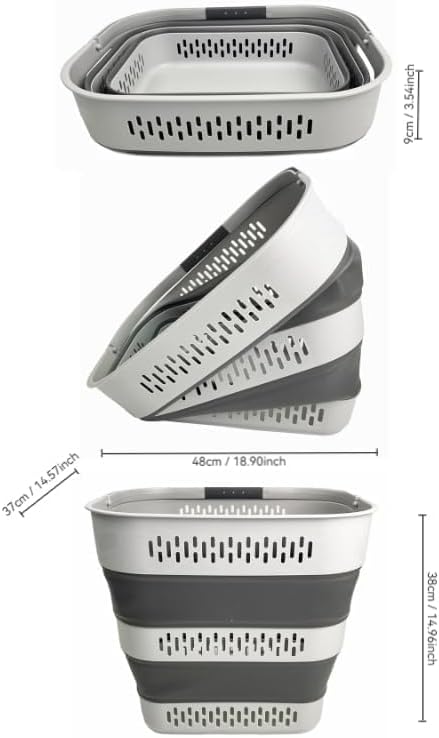 SAMMART 40L Collapsible Plastic Laundry Basket - Image 2
