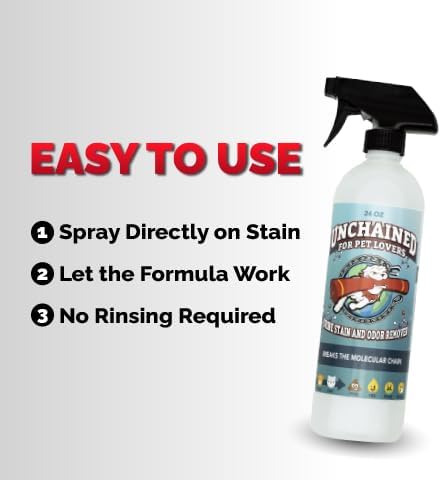 Unchained Pet Urine Stain & Odor Remover Spray – Oxygen-Based Enzyme Cleaner - Image 3