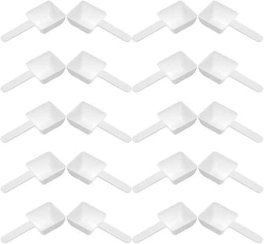 VOSAREA 30pcs Plastic Measuring Spoons Laundry Powder Small Scoops by VOSAREA