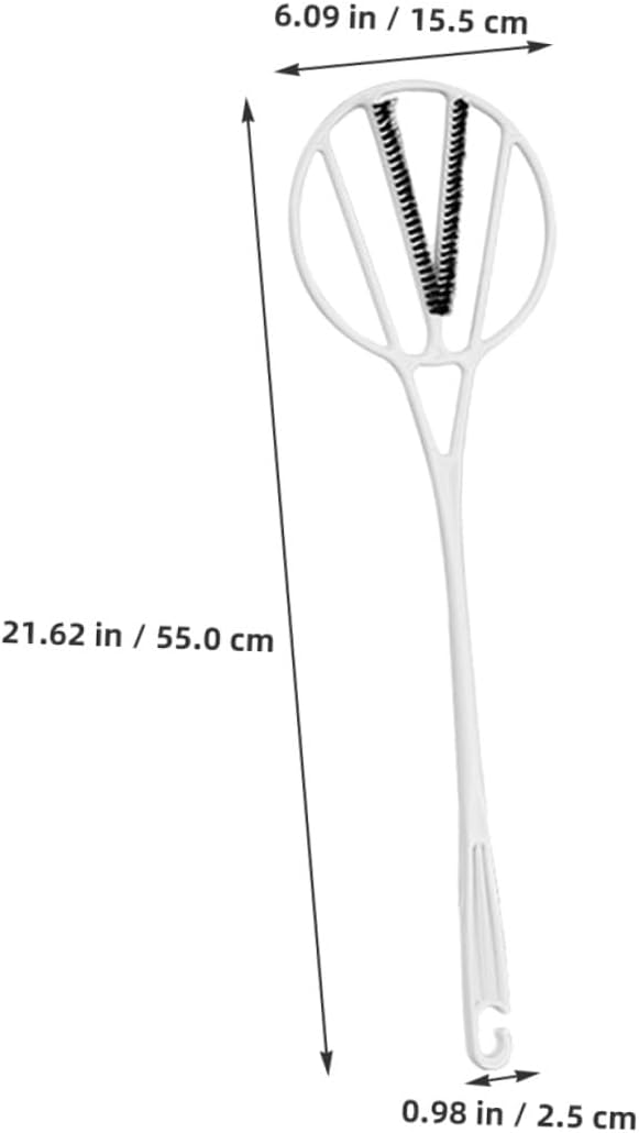 KICHOUSE Quilt Dust Cleaning Tool with Long Handle, White Quilt Beater for Dust Removal and Fluffing, Household Cleaning Duster for Bedding Down Jackets