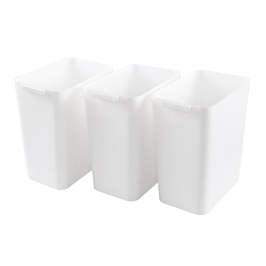 4.5 Gallon Deskside Plastic Wastebasket Rectangular, Open Garbage Container by Tstorage
