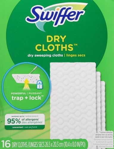 Swiffer Disposable Cloth Dry Sweeping Refills, 16 Count