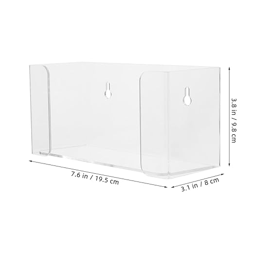 Acrylic Wall Mount Glove Dispenser and Mask Holder Storage Box - Image 2