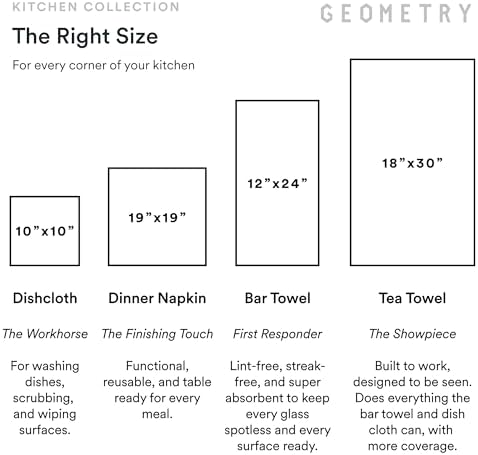 GEOMETRY Kitchen Tea Towels - Quick Dry Microfiber Dish Towels for Kitchen Every Bloom, 18" x 30" 2 Pack