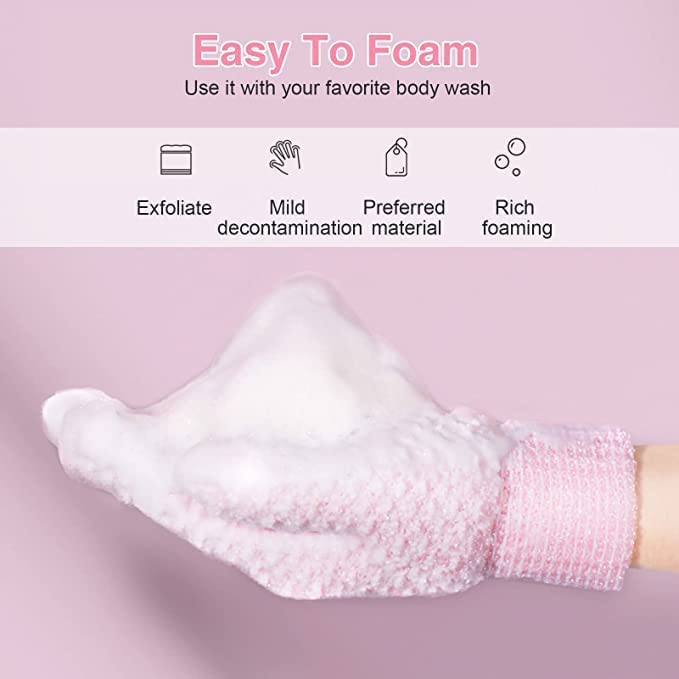 Yiclick Heavy Exfoliating Gloves, Exfoliating Body Scrubber - Image 3