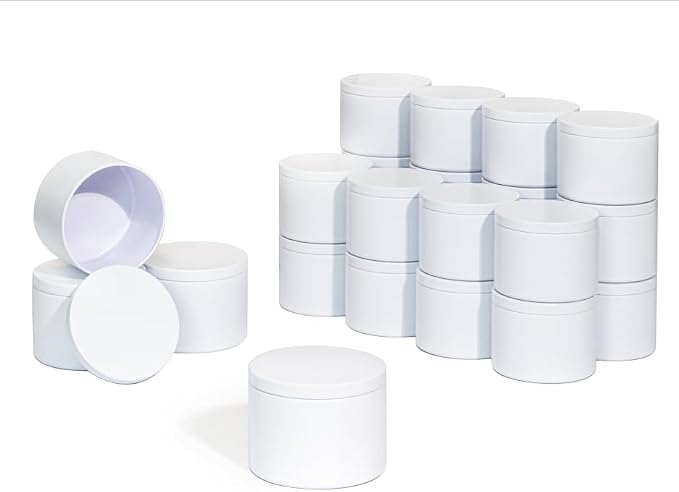 Aroparc White Candle Tins - 8oz by Tobeno1candlemakingsupplier
