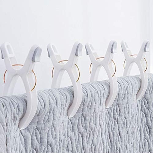 8 Pack Beach Towel Clips for Beach Chairs White Jumbo Size Towel Clamps Lounge - Image 5
