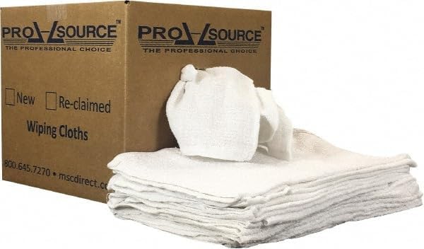 PRO SOURCE Low-Lint Virgin White 100% Cotton Terry Cloth Bar Mop Shop Towels by PROSOURCE