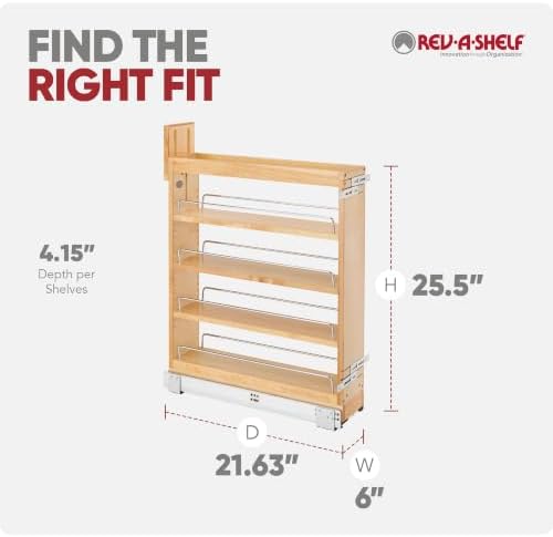 Rev-A-Shelf Pullout Organizer w/Blum Soft-Close, Min Cabinet Opening 5.5" W