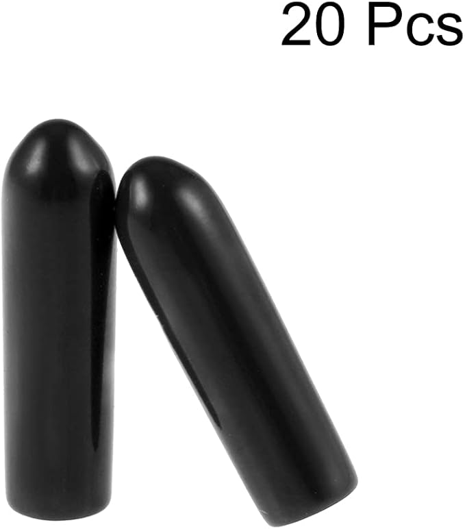 uxcell 20pcs Rubber End Caps 1/8" ID Vinyl Round Tube Bolt Cap Cover Thread - Image 2