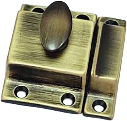 QCAA Traditional Large Oval Turn Cabinet Latch, Solid Brass, - Image 2
