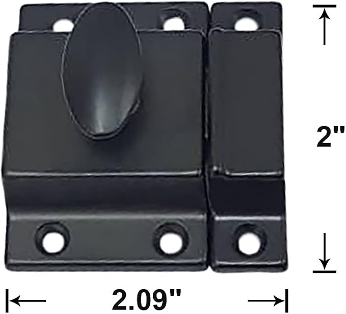 QCAA Traditional Large Oval Turn Cabinet Latch, Solid Brass, - Image 3