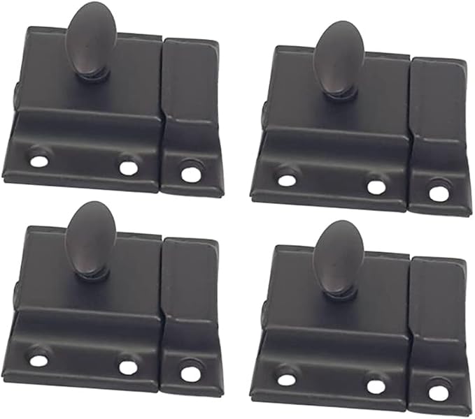 QCAA Oval Turn Cabinet Latch, for Cupboard & Other Furniture, ORB Oil Rubbed by QCAAHardware