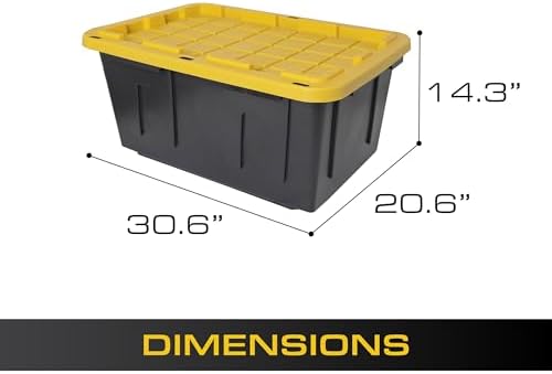 CX Heavy Duty 4-Tier Garage Storage Shelves + 8-pack 27-Gallon Bins & Lids