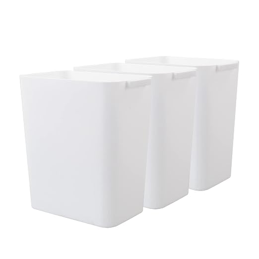 3-Pack 4.5 Gallon Trash Can Wastebasket, Garbage Container Bin by Nicesh