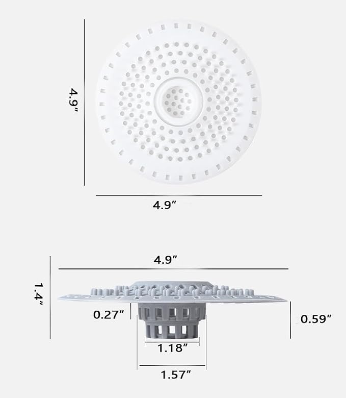 Drain Hair Catcher, Silicone Bathtub Drain Protector 2 Packs - Image 6