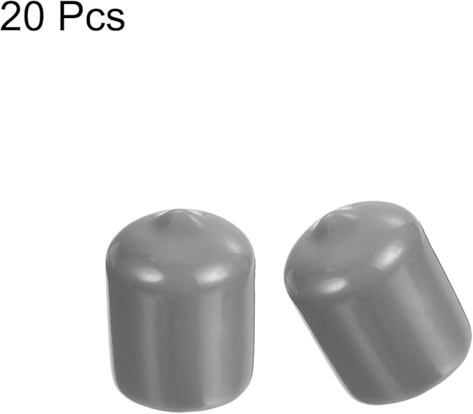 uxcell 20pcs Rubber End Caps Protective Caps 17mm ID Vinyl PVC Round Tube Bolt - Image 2