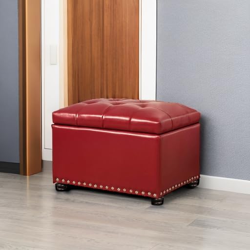Joveco Leather Storage Ottoman - Image 5