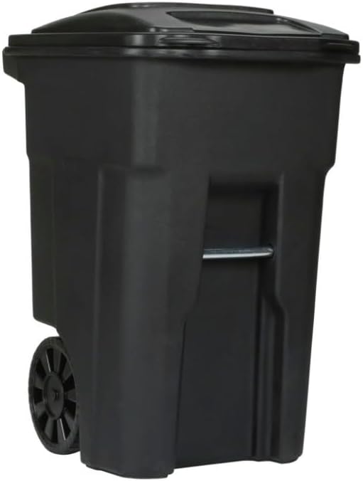48 Gallon Garbage Cans Trash Cans With 2 Rugged Wheels Ergonomic Handle And Lid Heavy Duty Construction Built For Toughness And Maximum Impact Resistance Perfect For Both Indoor Or Outdoor Use