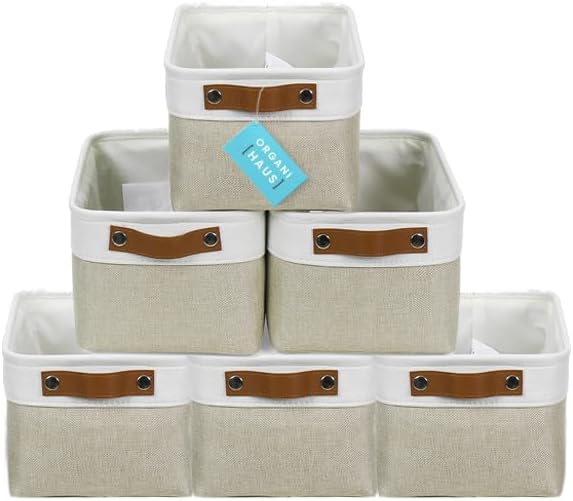 OrganiHaus Small Fabric Storage Baskets by OrganiHaus